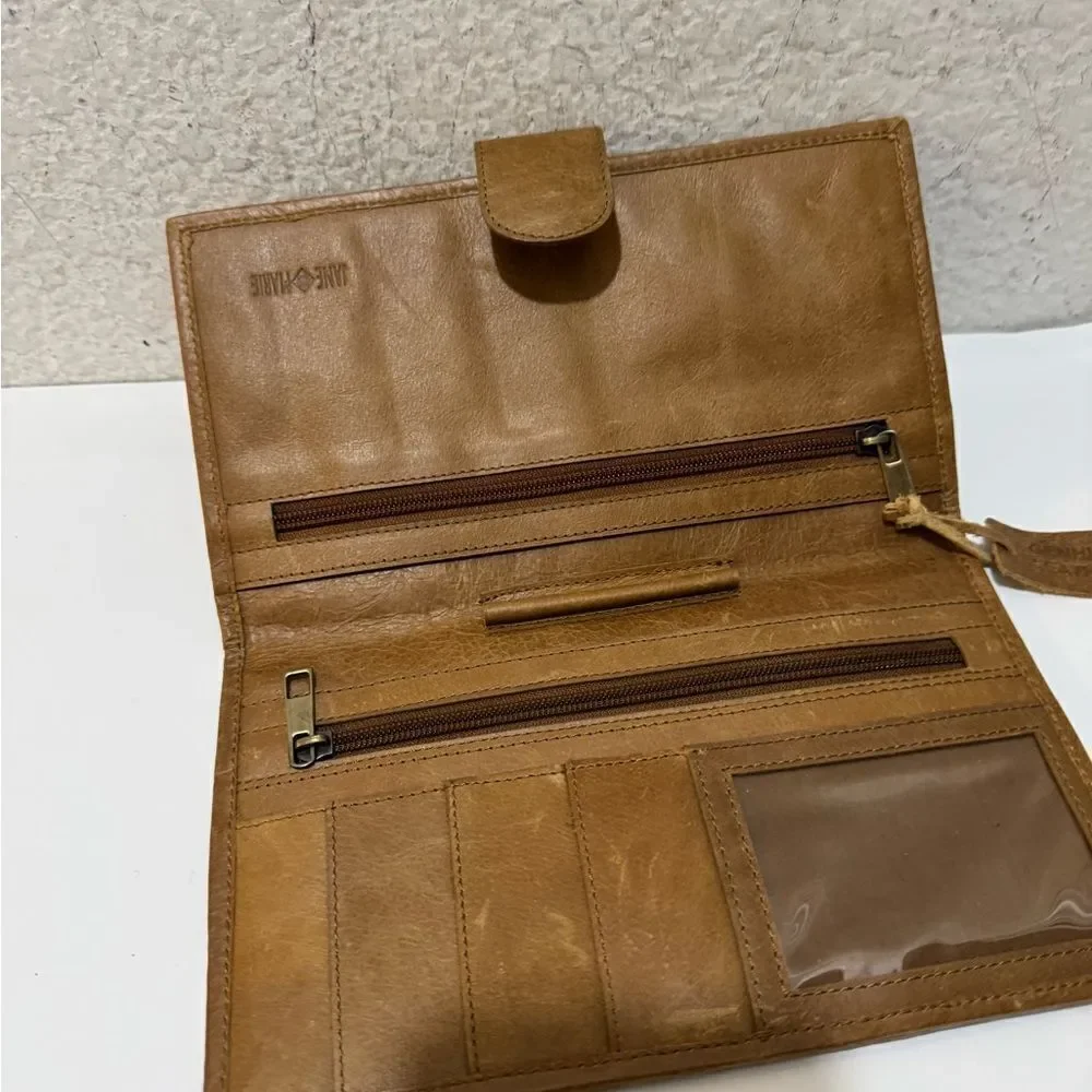 New Jane Marie Wallet Gold Foil Hairon & leather